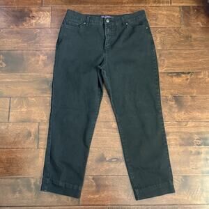 Gloria Vanderbilt Women's Denim Jeans Black Style Amanda 2.0 Stretch Size 16